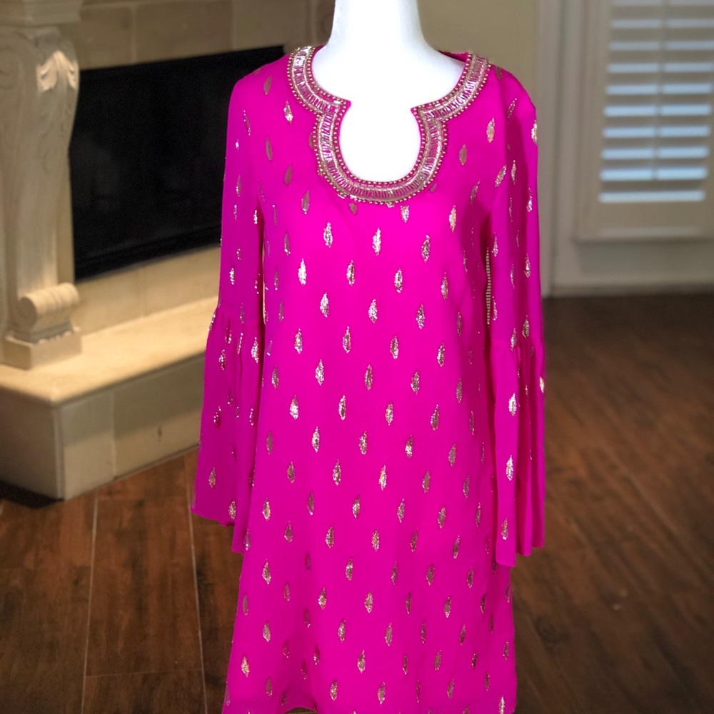 Lily Pulitzer Amory silk shift dress size 2 NWT